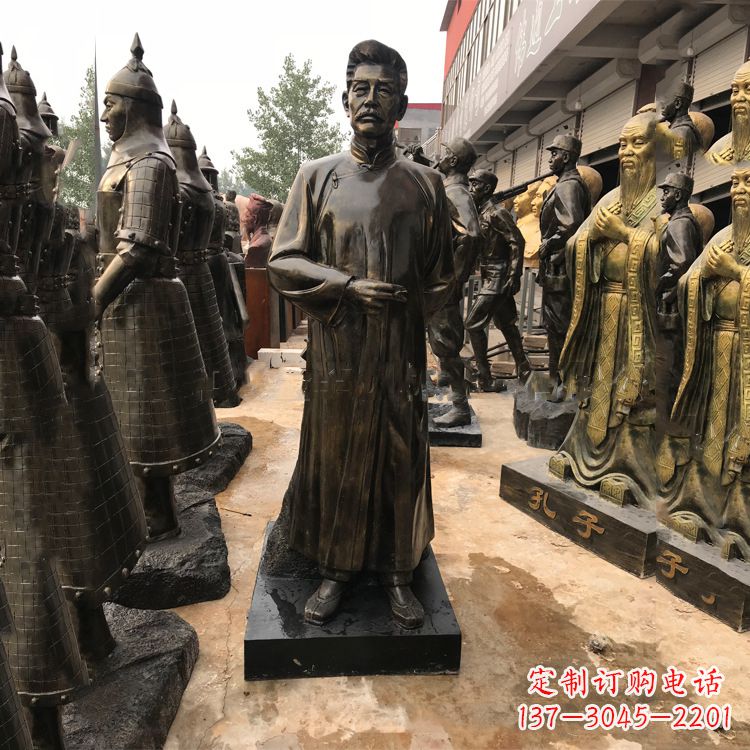 常州经典人物鲁迅大师仿铜雕塑