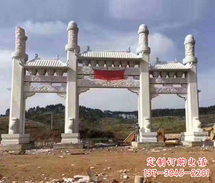 常州 道路大理石牌坊雕塑