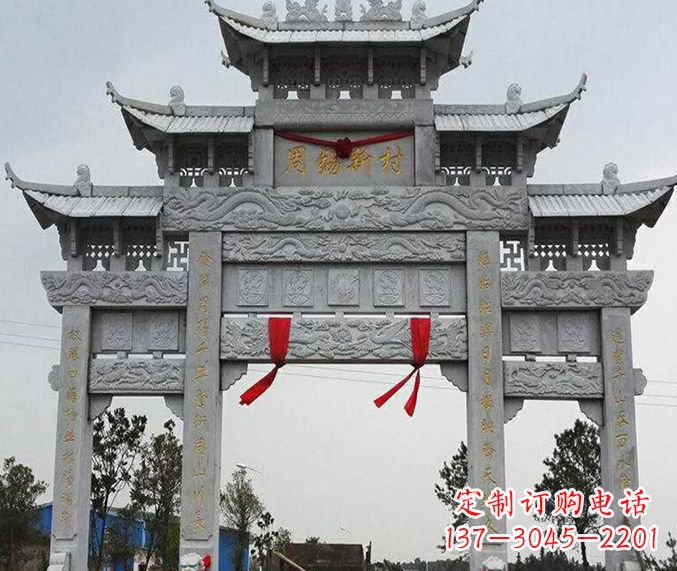 常州精美石雕牌坊雕塑
