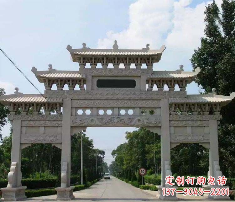 常州定制牌坊雕塑,传承中国传统文化