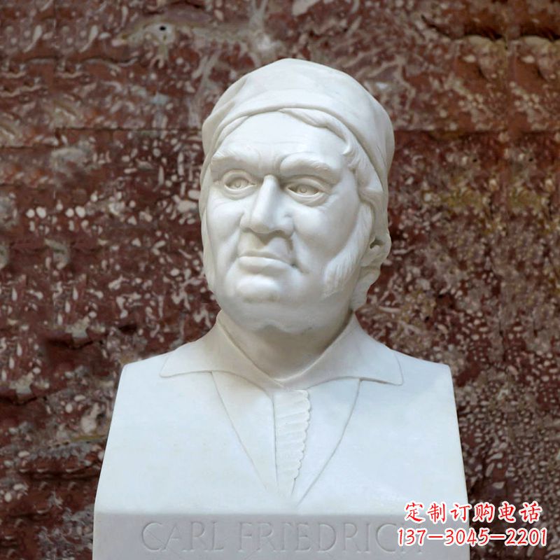 常州德国著名数学家高斯汉白玉石雕塑