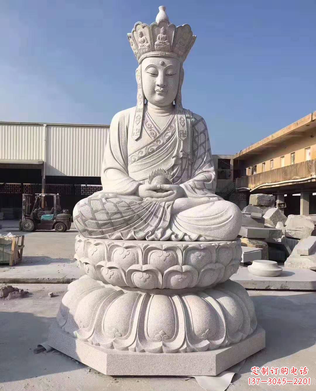 常州精美雕塑——地藏王石雕佛像摆件