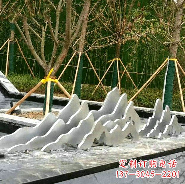 常州高品质室外不锈钢假山雕塑