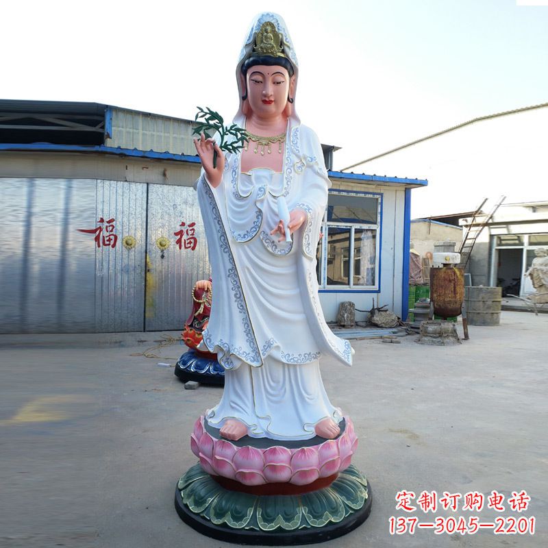常州滴水观音玻璃钢彩绘雕塑