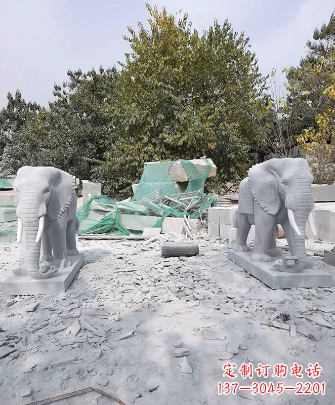 常州优雅精美大象石雕
