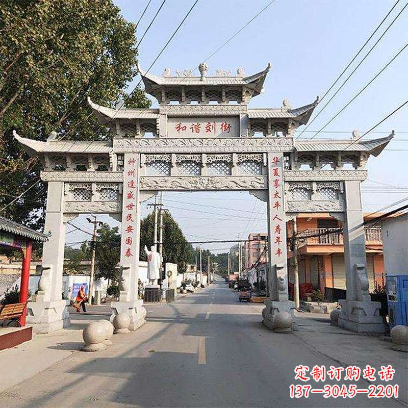 常州牌坊雕塑-精致的艺术精品