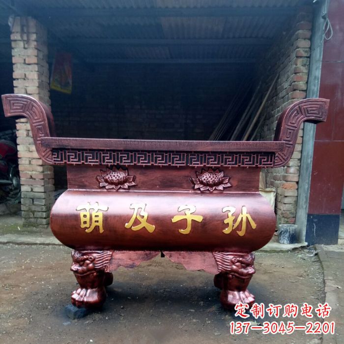 常州特色铜香炉雕塑