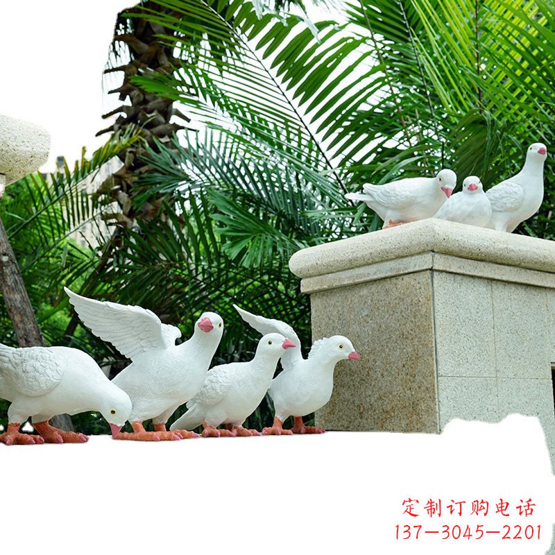 常州雕像上的鸽子
