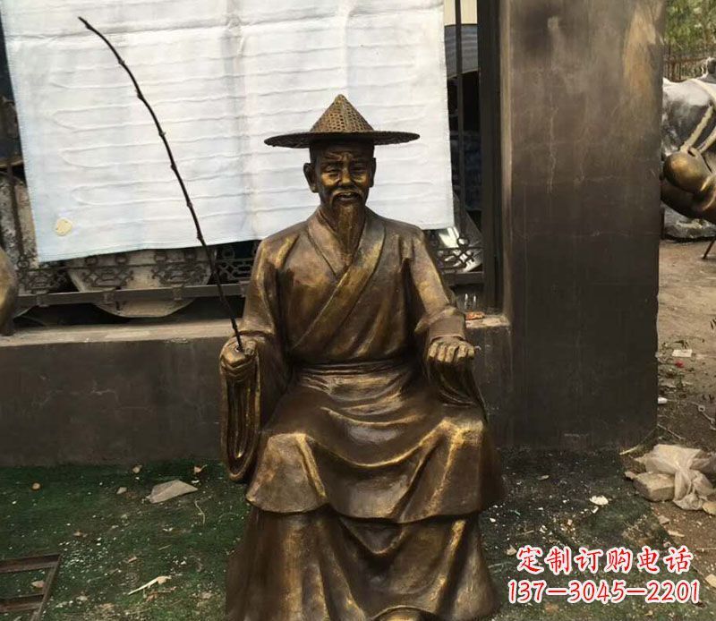 常州精美手工渔翁铜雕