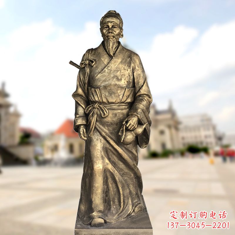 常州东汉末年著名医学家华佗仿铜雕塑
