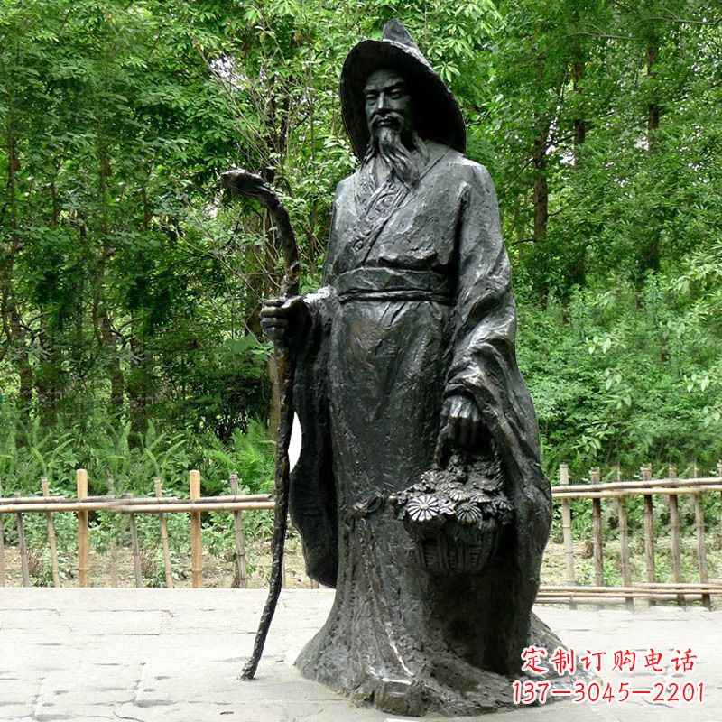 常州精致历史名人陶渊明雕像