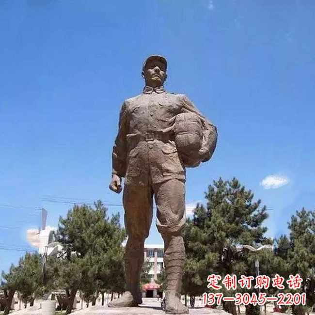 常州董存瑞石雕像-景区园林英雄人物景观雕塑