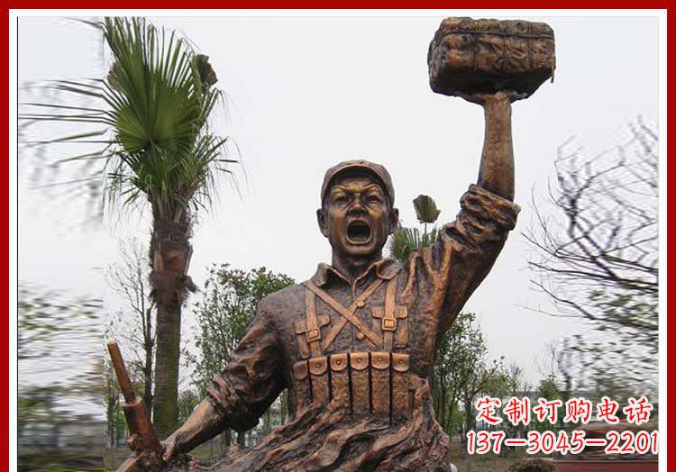 常州董存瑞英雄模范铜雕