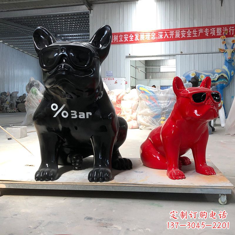 常州精致可爱的不锈钢斗牛犬雕塑