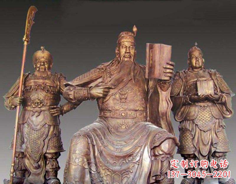 常州中领雕塑艺术以关公武财神铜雕塑荣耀家中