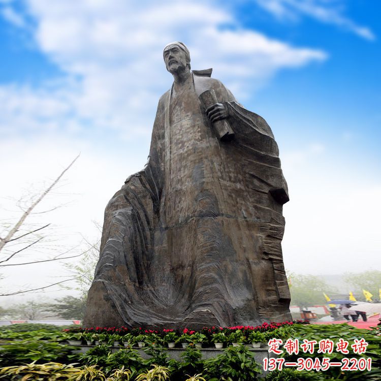 常州中领雕塑-大型景区景点历史名人杜甫雕像
