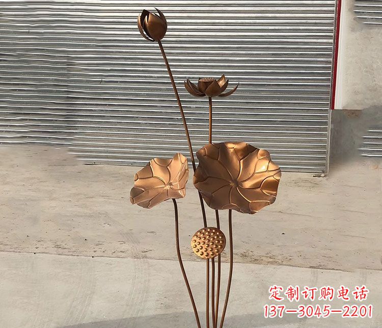 常州锻铜不锈钢荷花雕塑