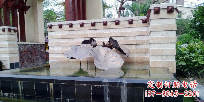 常州锻铜荷叶雕塑