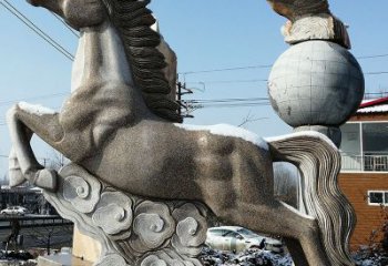 常州大理石马踏祥云雕塑