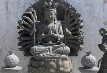 常州宗教庙宇千手观音大理石雕塑