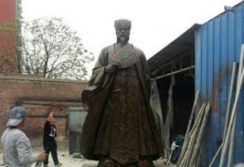 常州典雅大型立式诸葛亮铜雕