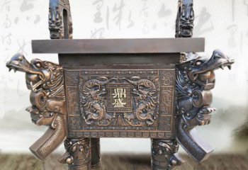 常州典雅双龙四龙铜鼎雕塑