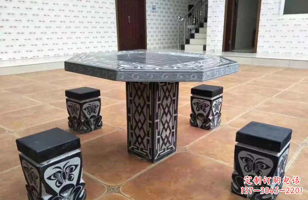 常州多边形仿古石桌凳