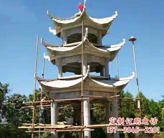 常州多层仿古凉亭石雕