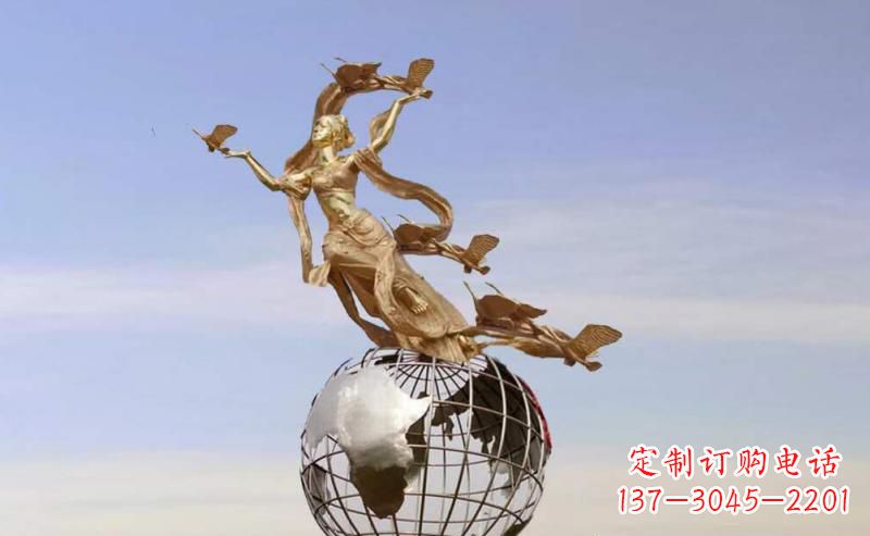 常州多斯广场不锈钢地球雕塑
