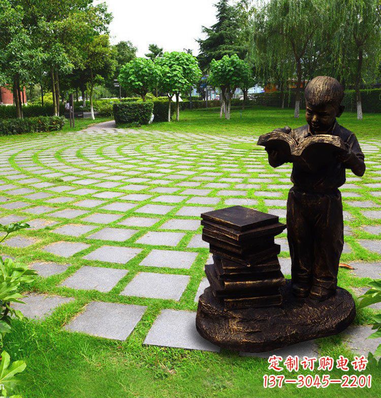 常州儿童看书公园人物铜雕