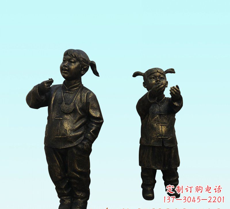 常州儿童人物铜雕