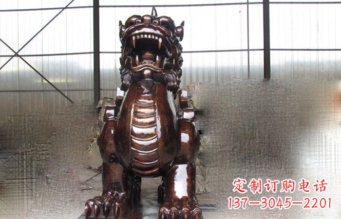 常州来自古老文化的獬豸铜雕