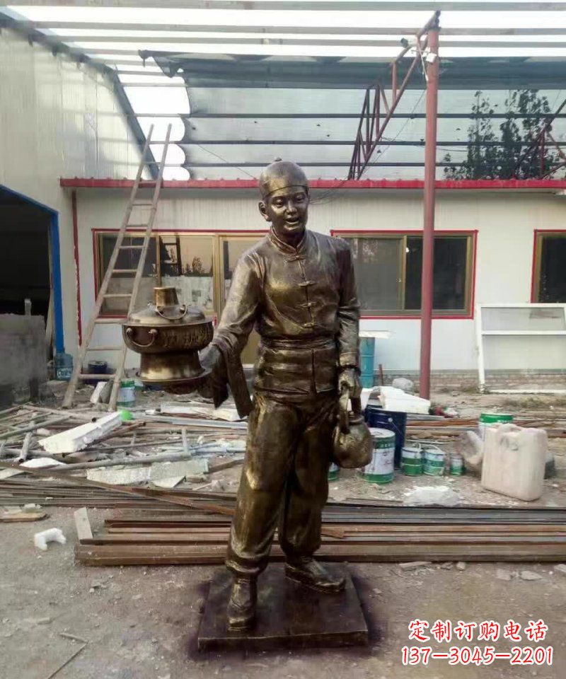 常州产品名称店小二铜雕