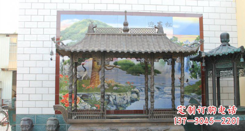 常州方形香炉寺庙铜雕塑