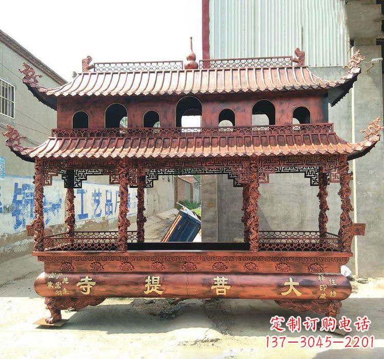 常州方形铜香炉
