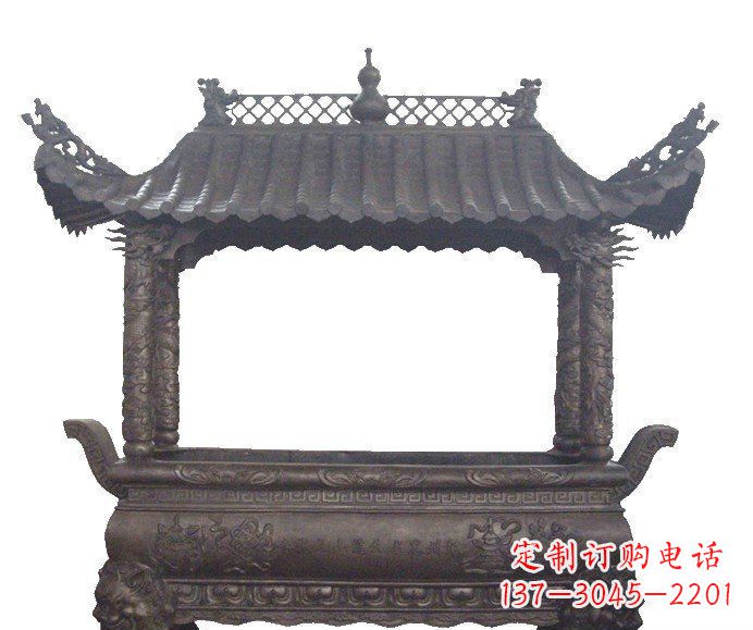 常州方形香炉寺庙铜雕_2