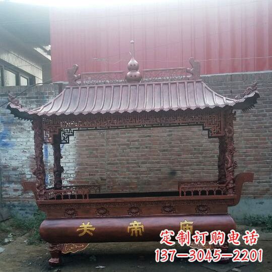 常州方形香炉铜雕