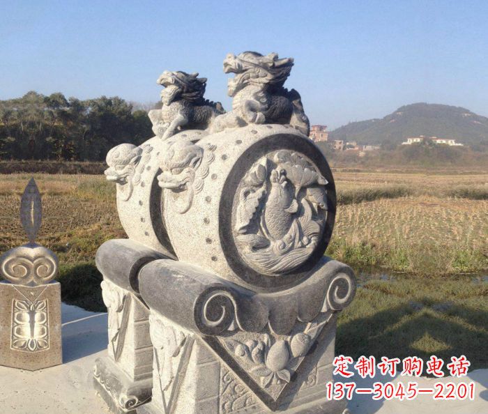 常州仿古抱鼓石门墩雕塑