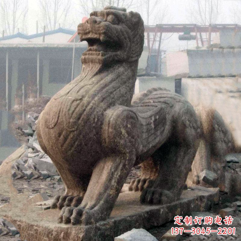 常州中领雕塑狴犴青石雕塑融入古代神话的历史文化风格