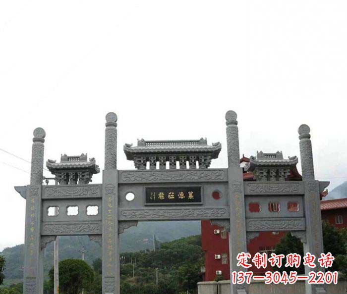 常州仿古道路三门石牌坊