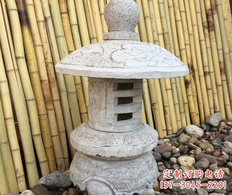 常州仿古公园照明灯笼石雕