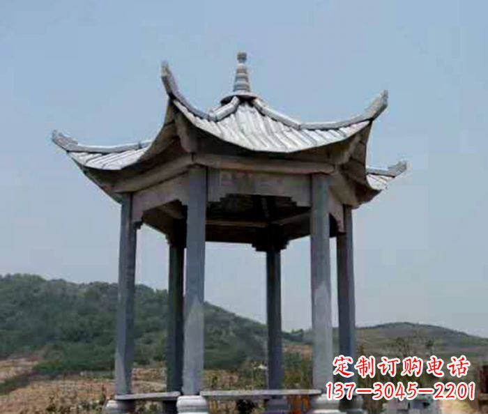 常州仿古六角凉亭石雕 (5)