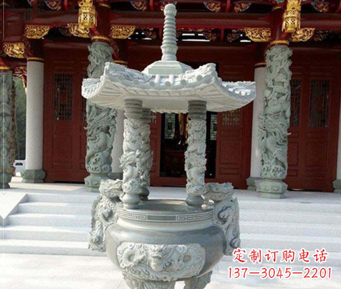 常州中国古典仿古龙浮雕香炉雕塑