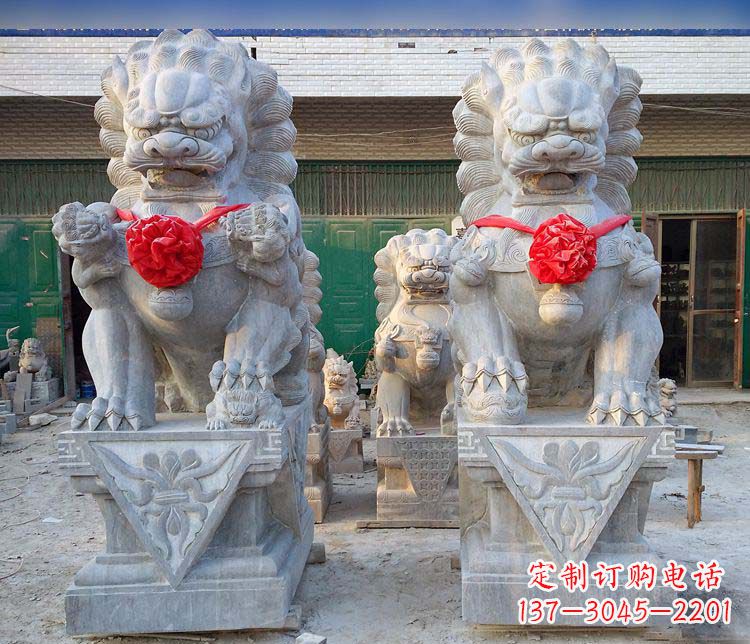 常州仿古门口看门狮子石雕