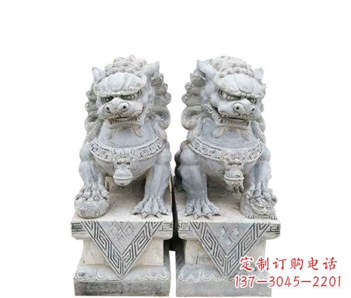 常州古典雄狮石雕