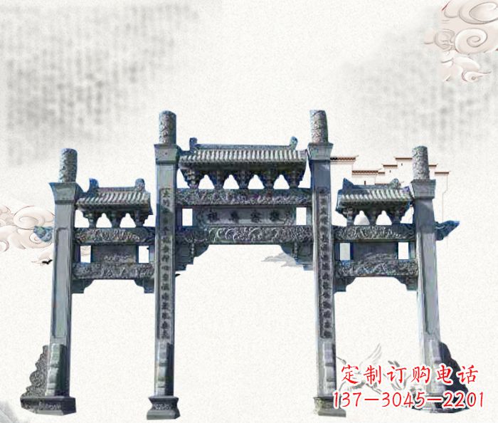 常州精美仿古牌坊雕塑