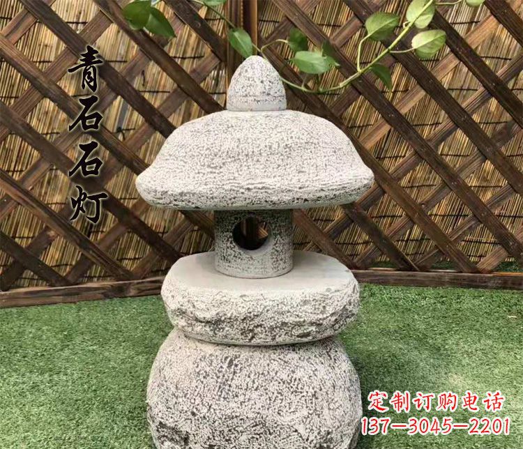 常州仿古石灯公园照明灯石雕