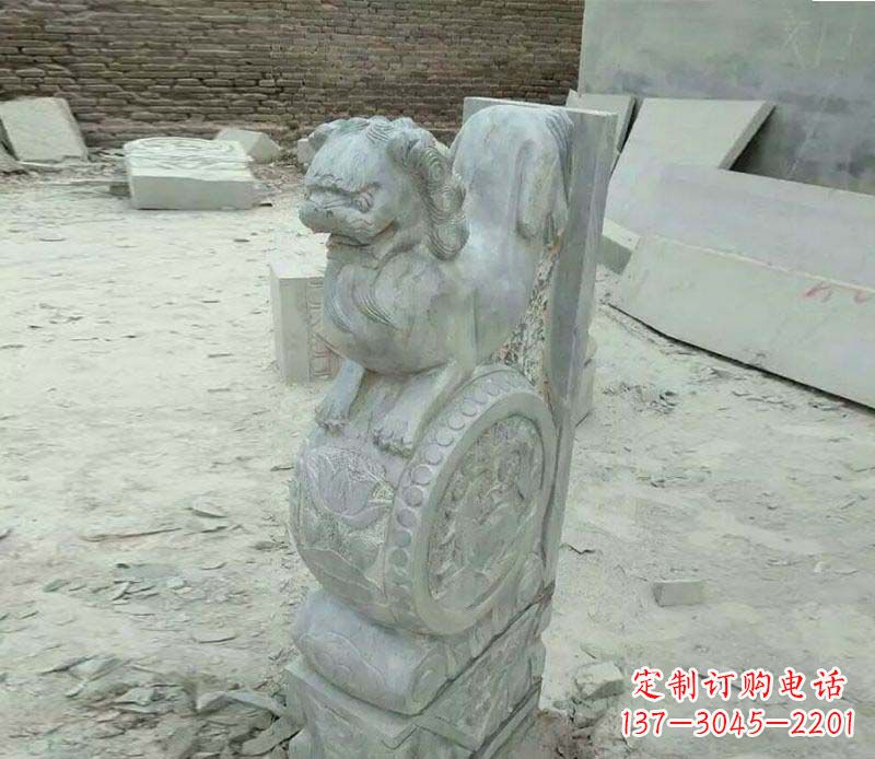 常州仿古石门墩招财抱鼓石石雕