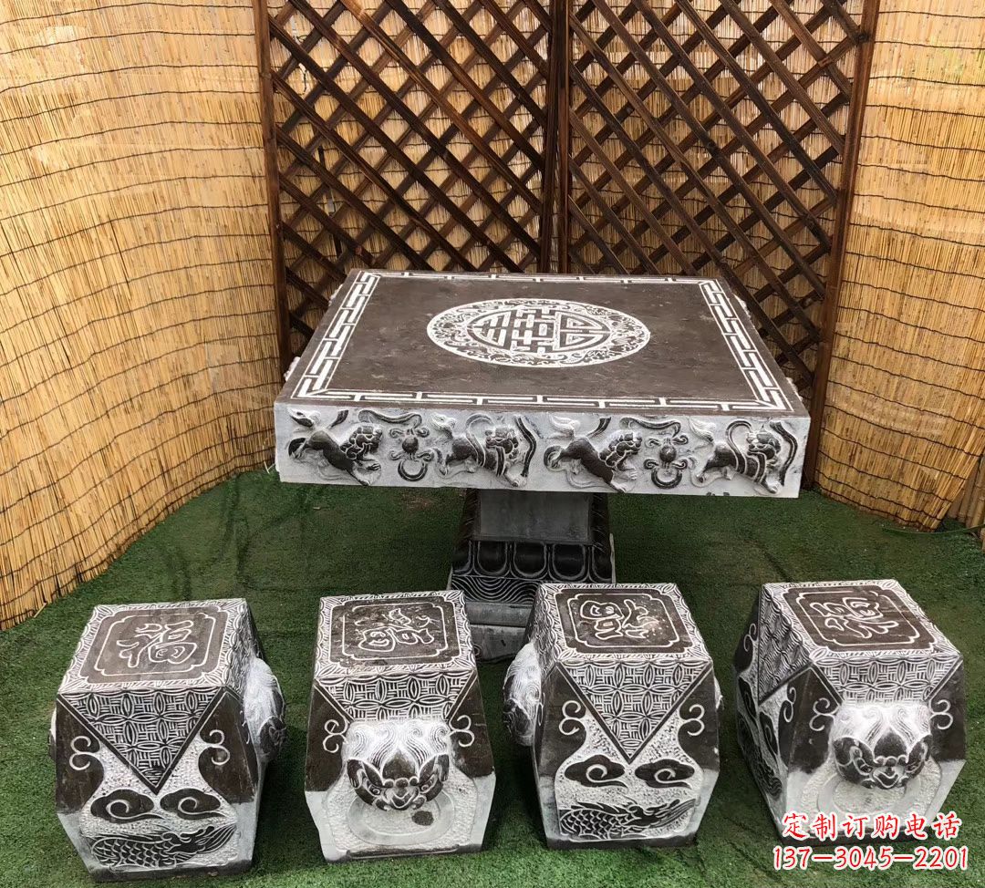 常州仿古石桌凳公园景观石雕
