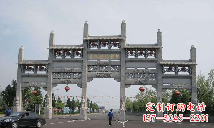 常州精美仿古石雕牌坊雕塑